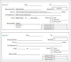 Editable Cash Receipt Template Format For Excel Or Microsoft