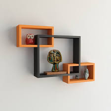 Intersecting Floating Wall Shelves For