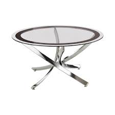 Chrome Round Glass Coffee Table