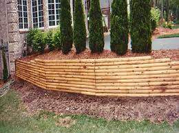 landscape timber retaining wall design