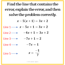 Multi Step Equations Error Ysis