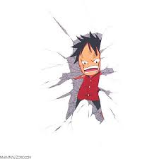 Luffy stucked in the wall. | Anime, One piece anime, Luffy
