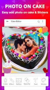 birthday photo frame with cake for