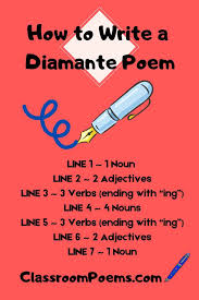 how to write a diamante poem