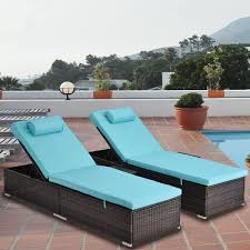 Wicker Outdoor Chaise Lounge