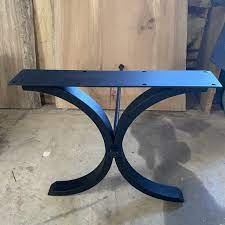 metal curved x table legs with