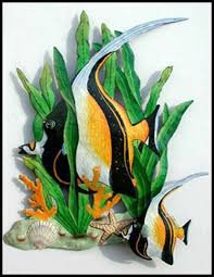Tropical Fish Metal Wall Art Moorish