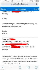 Professor Lecture Mourning Student On Email Etiquette