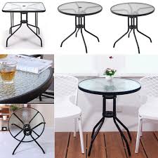 tempered glass outdoor table
