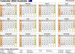 Year calendar 2022 printable free australia. Australia Calendar 2022 Free Printable Pdf Templates
