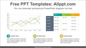 table line charts powerpoint diagram