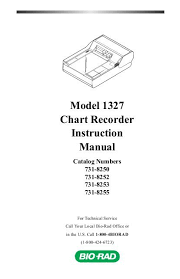 Model 1327 Chart Recorder Instruction Manual Bio Rad