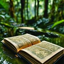Древний манускрипт в тропическом лесу» — создано в Шедевруме