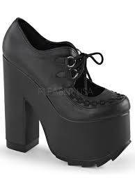 Platform Heel Vegan Shoes Demonia Cramps 01
