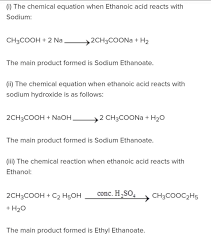 write chemical equation of the reaction