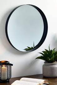Buy Black Round 50x50cm Wall Mirror