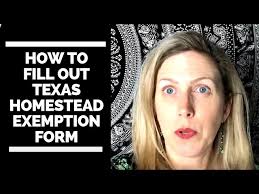 texas homestead exemption form