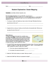 ocean mapping gizmo answer key fill