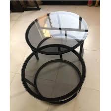 Tempered Glass Top Round Dining Table