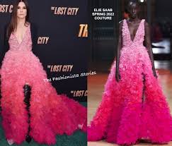 sandra bullock in elie saab couture at