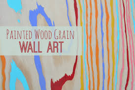 colorful wood grain wall art diy club