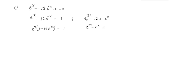 Solve The Following Equations