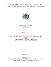 specification part 2 building works