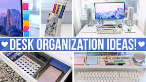 An organized workspace is not a magical time saver, but it helps you get more done, because you know where everything is, aren't overwhelmed by visual distraction and can focus on the task at hand. Desk Office Organization Ideas Youtube