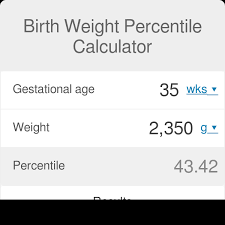 birth weight percentile calculator