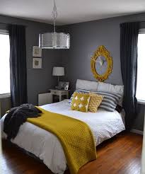 grey and yellow bedrooms