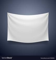 white cloth banner signboard blank