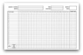 Monthly Attendance Sheets