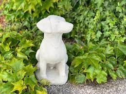 Stone Sitting Labrador Statue Puppy