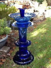 Cobalt Blue Glass Bird Bath For The