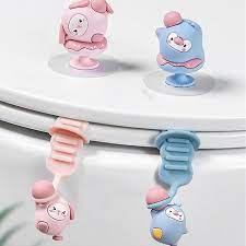 Cartoon Toilet Lid Lifter Seat Silicone