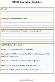 Smart Goal Setting Template Worksheet Template Word Employee
