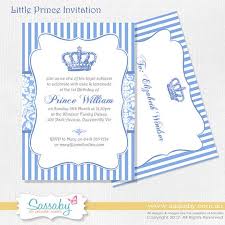 Prince Birthday Party Invitations Little Prince Birthday Party