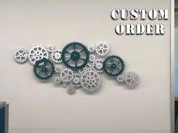 Gears Wall Decor Self Rotating Kinetic