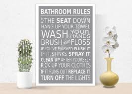 Bathroom Rules Wall Picture Bathroom