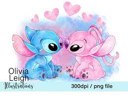Clipart Stitch and Angel PNG Sublimation Files DIGITAL - Etsy Norway