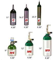 oxygen tank size duration times