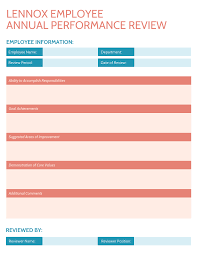 Bright Employee Annual Performance Review Template