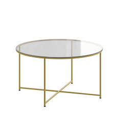Greenwich Collection Glass Coffee Table