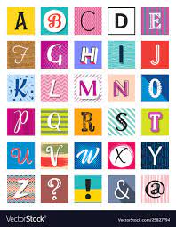 funny alphabet letters with various