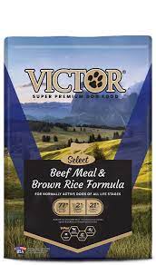 beef meal brown rice formula victor