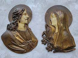 Vintage Mary Metal Wall Plaques