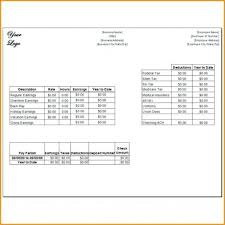 Payroll Check Stub Template 20 Pay Stub Template Free Home Design