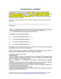 44 Simple Equipment Lease Agreement Templates Template Lab