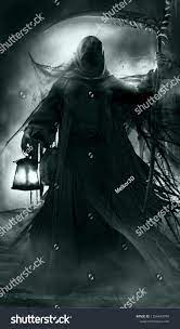 Gothic Scene Grim Reaper Lantern Scythe Stock Illustration 1354449740 |  Shutterstock