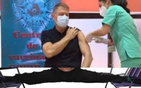 FOTO Klaus Iohannis fit show la vaccinare: ”Bicepsul ăla”. Urmează premierul - Doar România